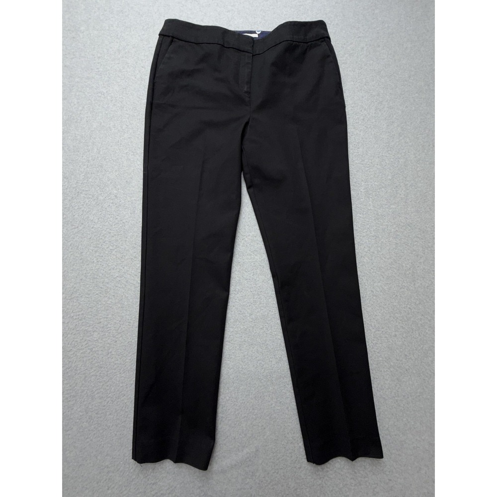 Boden Pants Womens 10R Black Chino Straight Leg Cotton Twill Stretch Work Office